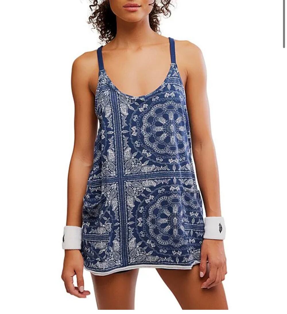 FP Movement Hot Shot Bandana Mini Dress - Size Large NWT